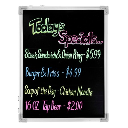 Chef-Master Board Write On Blk/White Reversible 18x24 90030